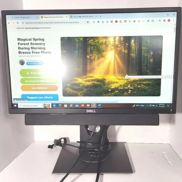 Dell Other - Dell Professional P2217H 22" IPS LED Monitor HDMI DP 1920 x 1080 Speaker Bar